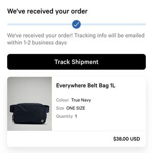 Lululemon Everywhere Belt Bag 1L True Navy